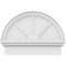 Ekena Millwork Half Round 3 Spoke Architectural Grade PVC Combination Pediment, 24"W x 18-3/4"H x 2-3/4"P PEDPC024X190HRO03 - alternate 3